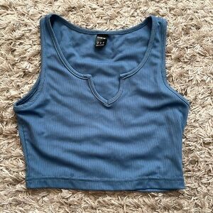 Blue Shein crop top